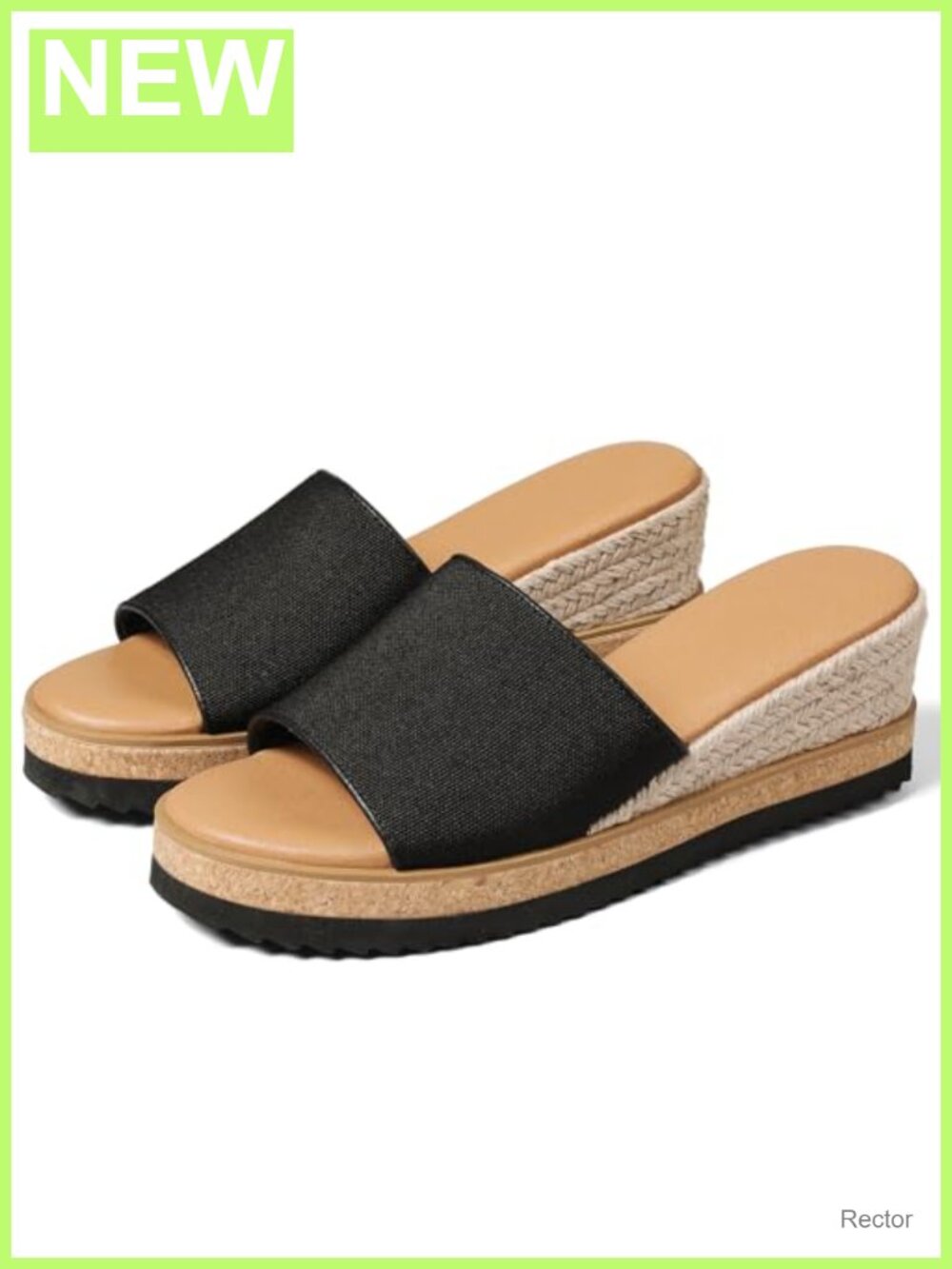 Wedge Sandals for Women Slip On Open Toe Espadrille Platform Canvas